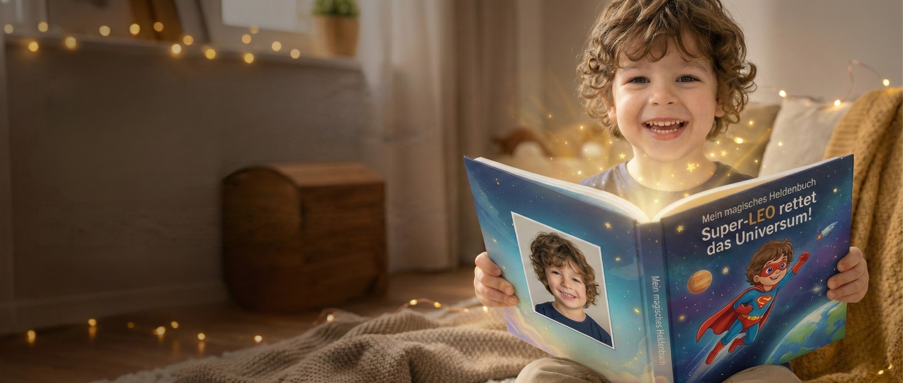 inzigartiges, personalisiertes Kinderbuch mit Foto und Namen ein magisches Abenteuer wartet